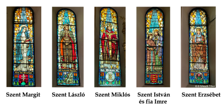 Szentély vitrázsablakai